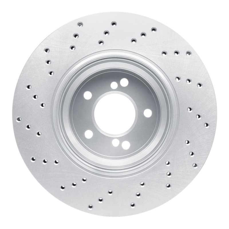 BMW 1 Series M Brake Rotor (1) - Right Rear - R1 Concepts - GEOSPEC Coated Rotor - Drilled - `08-`13